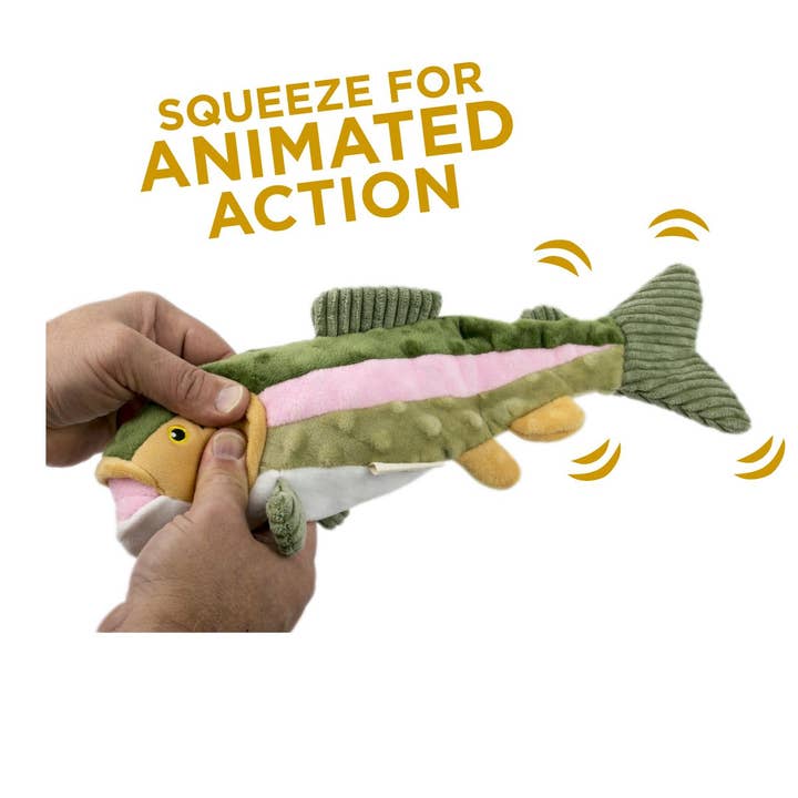 Tall Tails Animated Trout Toy Dog Toy for wholesale by Tall Tails