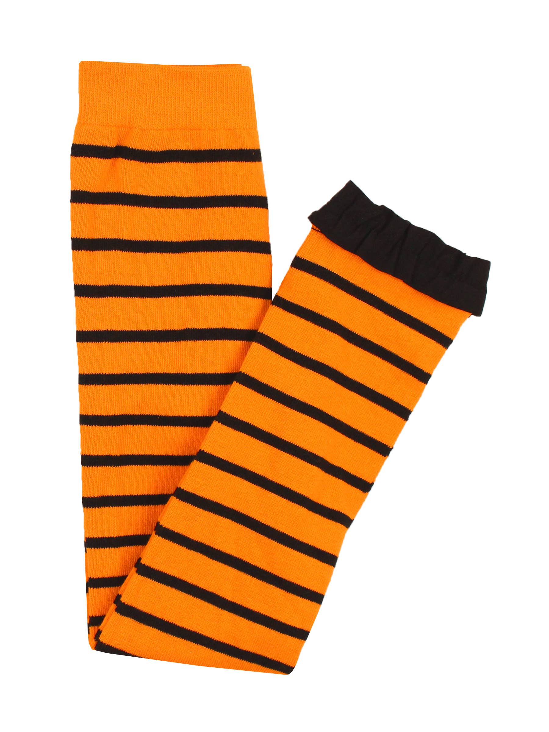 Multicolore Collant senza piede a righe arancioni e nere con volant per ragazze in vendita all'ingrosso su Faire