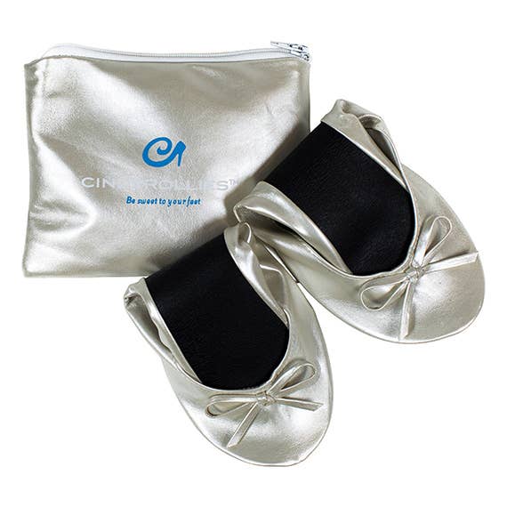 Cinderollies - Wholesale Flats - Women's - Pearl (Ivory) Foldable Ballet Flats for Wedding1