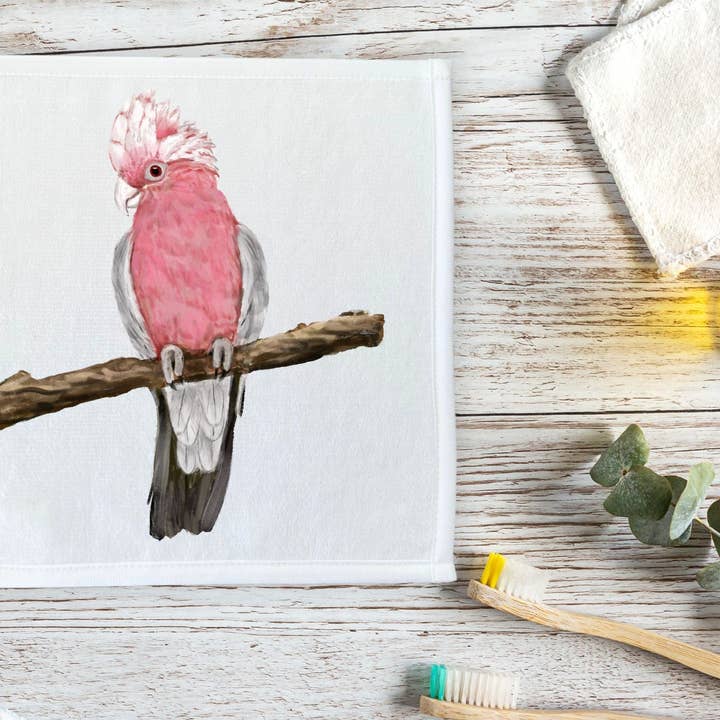 MerikaArt - Wholesale Wash Cloth - Galah Cockatoo Bird Washcloth3