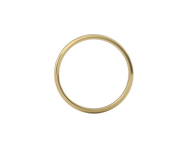 Alta Gioielli - Wholesale Band/Stacked Ring - Siena Slim model wedding band in 18-carat yellow gold1