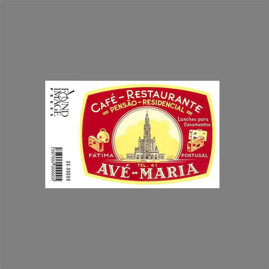 Found Image Press - Wholesale Sticker - Sticker TR-357 Cafe, Restaurant Ave Maria, Portugal1
