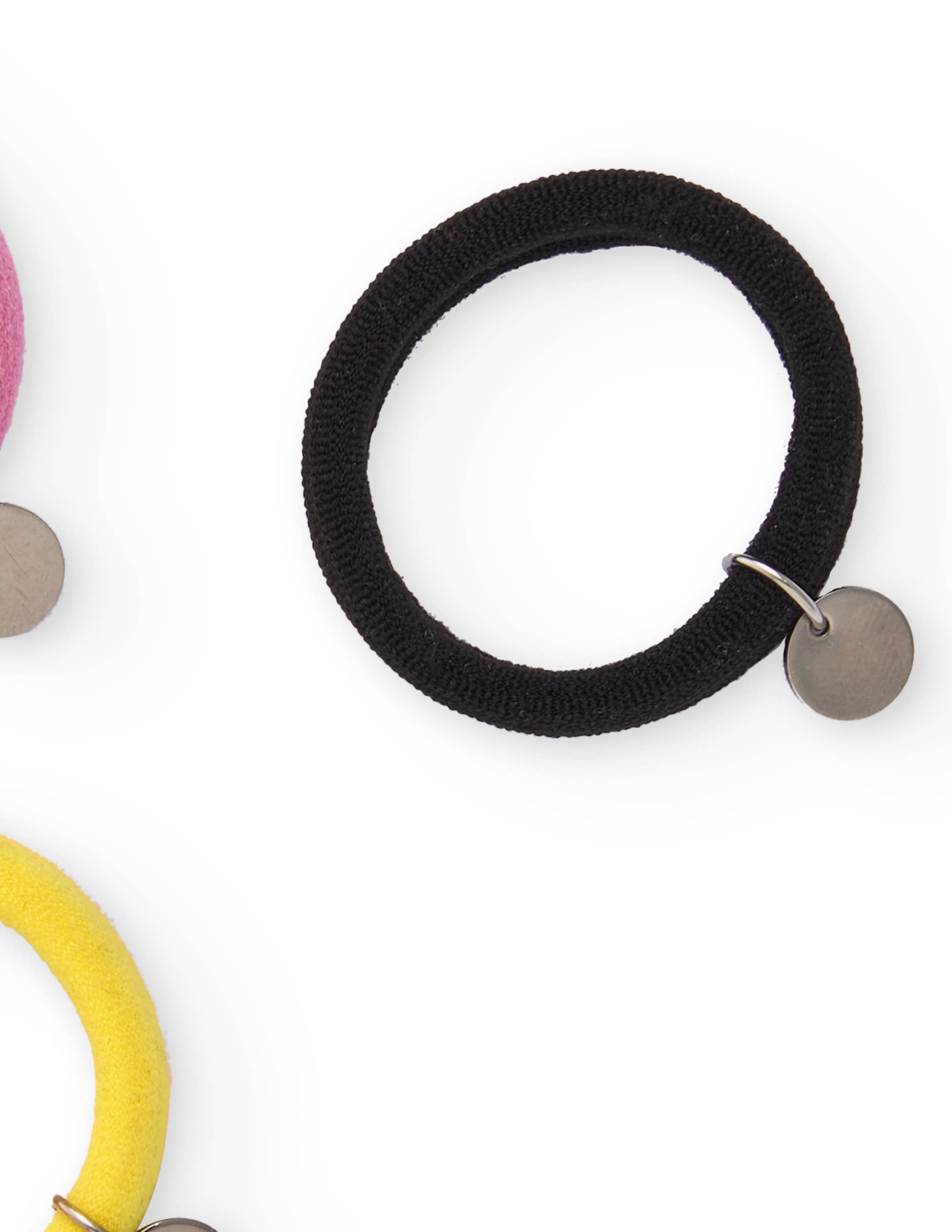 tuc tuc - Wholesale Hair Accessories Set - Kids - Scrunchies for girls in assorted colors with a metallic charm2