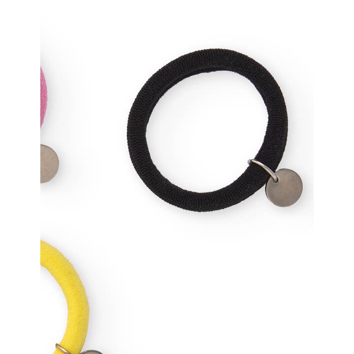 tuc tuc - Wholesale Hair Accessories Set - Kids - Scrunchies for girls in assorted colors with a metallic charm2