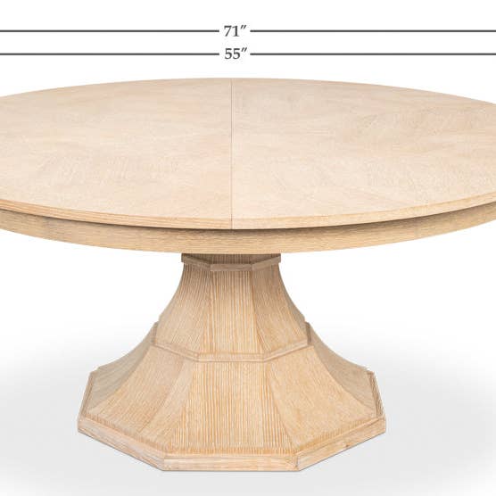 LOOMLAN - Wholesale Side Table - Giselle Jupe Extendable Wooden Dining Table19