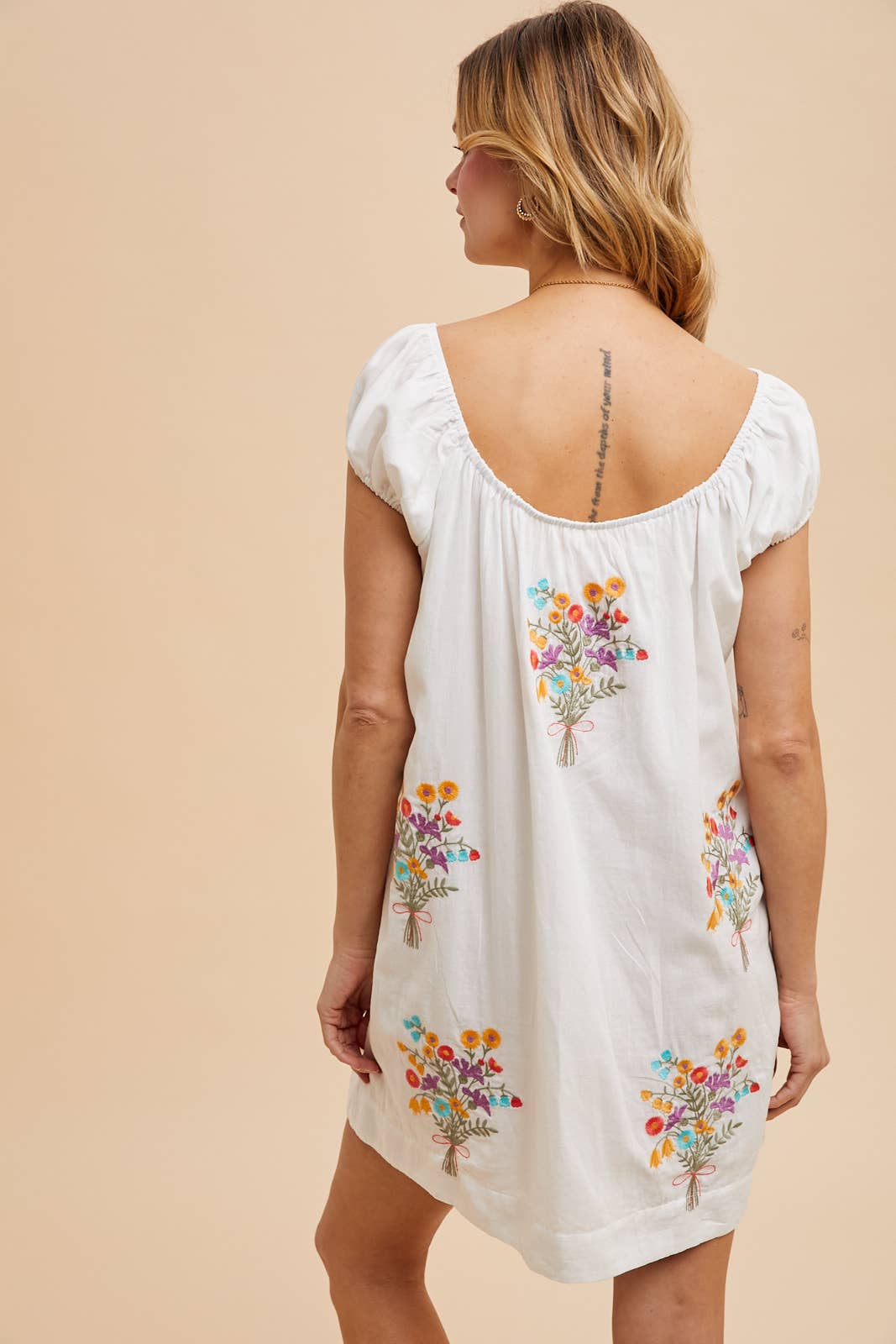 In Loom – Vestido - Mulher por atacado – VESTIDO MINI DE ALGODÃO BORDADO8