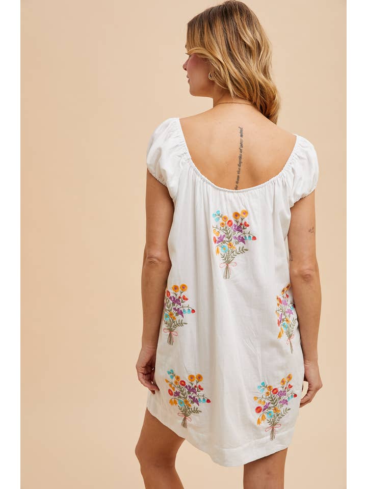 In Loom – Vestido - Mulher por atacado – VESTIDO MINI DE ALGODÃO BORDADO8