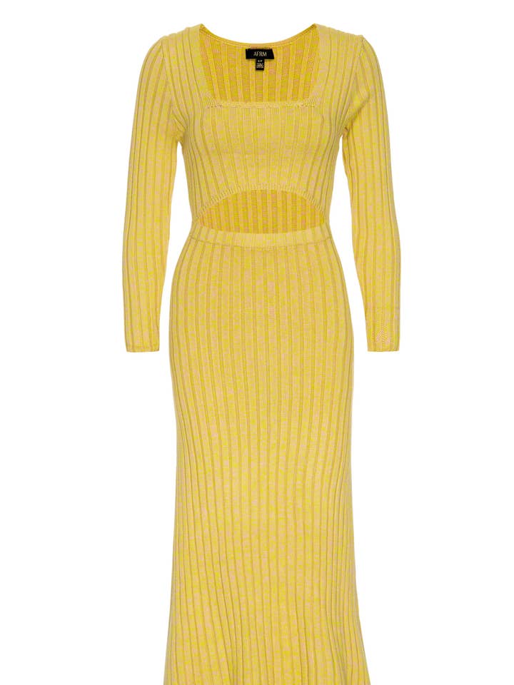 Skye Midi Dress - Marled Lime for wholesale on Faire