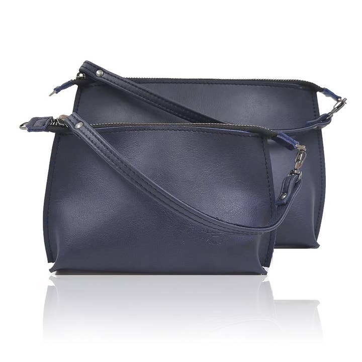 L&E Studio - Wholesale Crossbody Bag - Women's - Poppy Vegan Pouch Crossbody Clutch Sky Blue