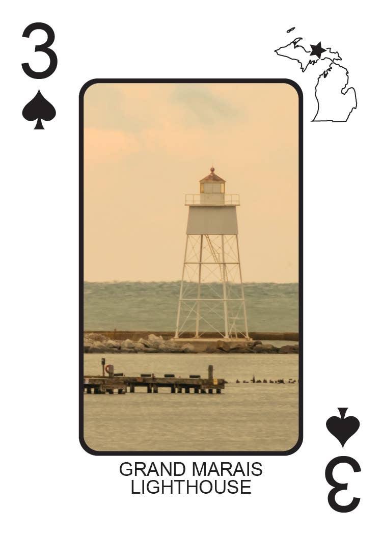 Phil Stagg Photography - Wholesale Playing Cards - LIGHTHOUSES OF MICHIGAN - Playing Cards - Euchre Friendly3