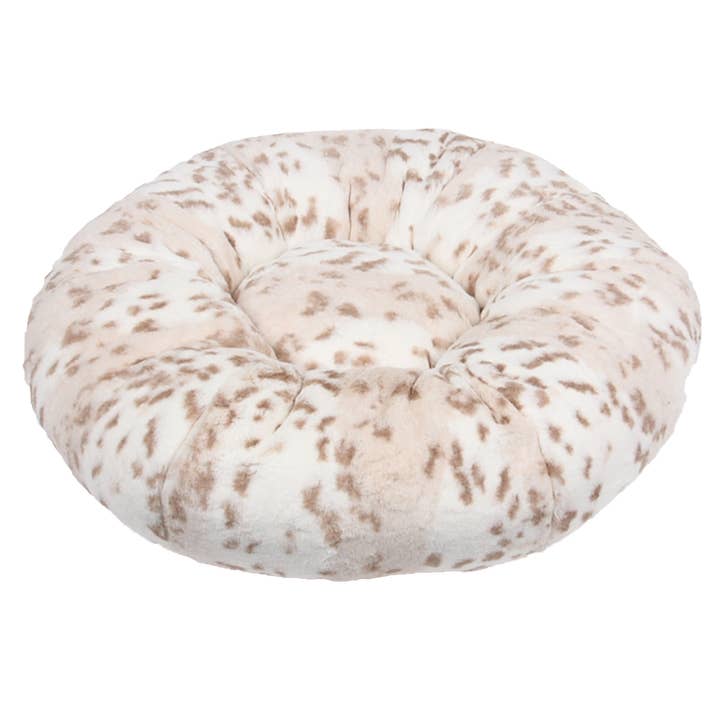 Soft Arctic Snow Leopard Bed for wholesale by Susan Lanci Designs