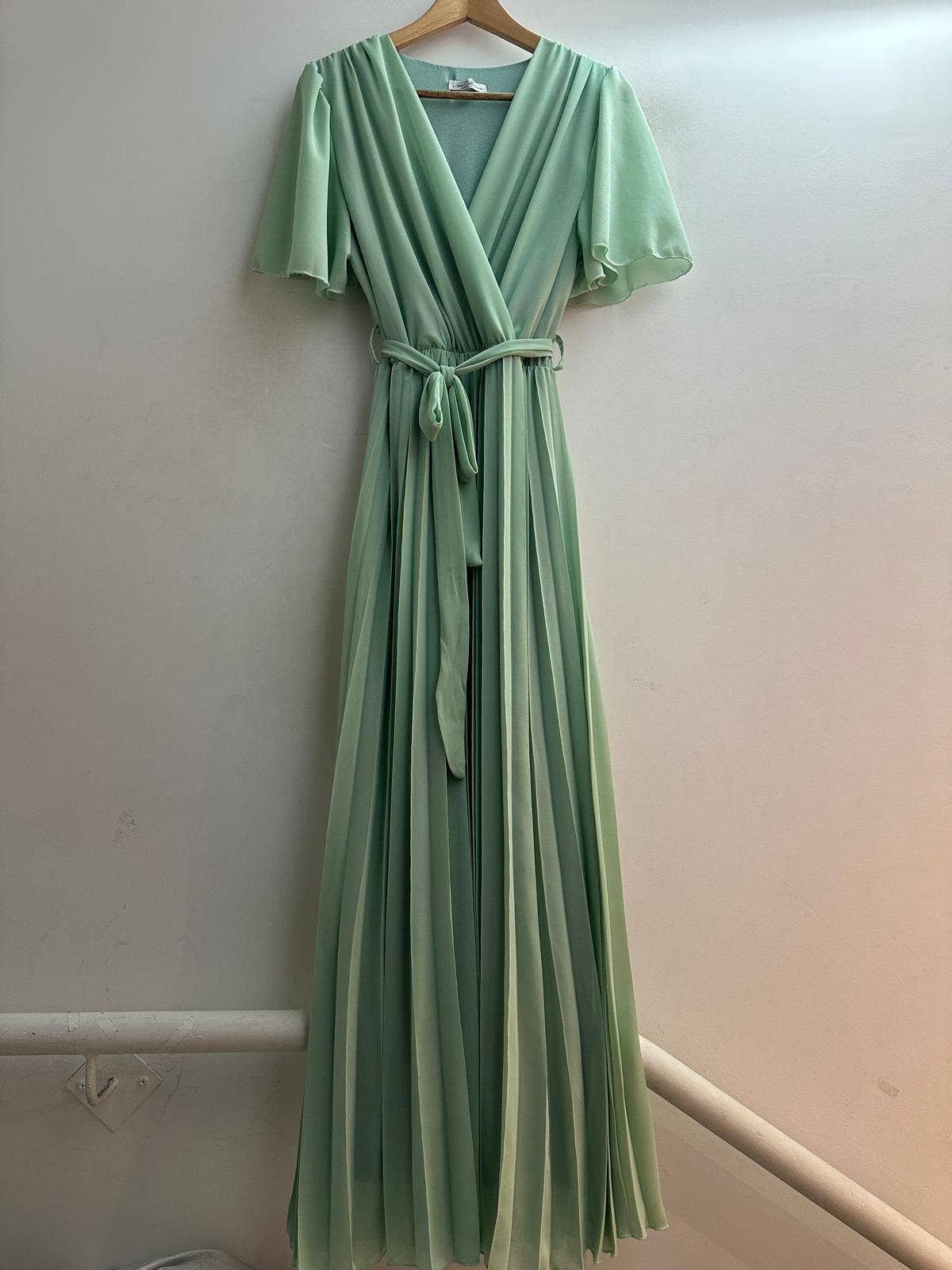 LORIANE - Venta al por mayor Vestido - Mujer - Vestido largo plisado sólido7