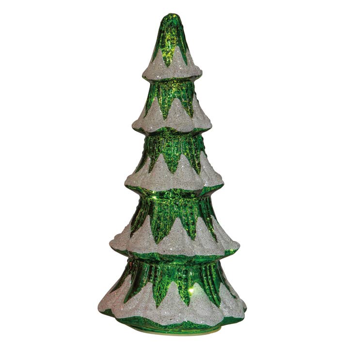 Transpac Glass Light Up Antique Style Tree Christmas Décor for wholesale by Transpac