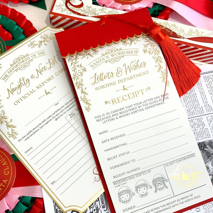 Black Bow Studio - Wholesale Gift tag - Letter To Santa Receipt Christmas Gift Tag1