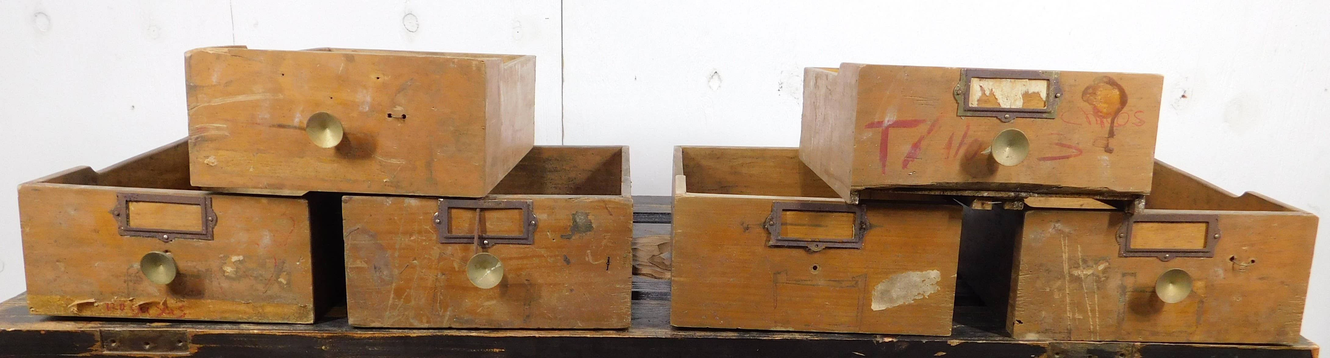 My Amigos Imports - Wholesale Cabinet - CLEARANCE-Antique Wooden Cabinet Drawers-10x16Dx5H-$141