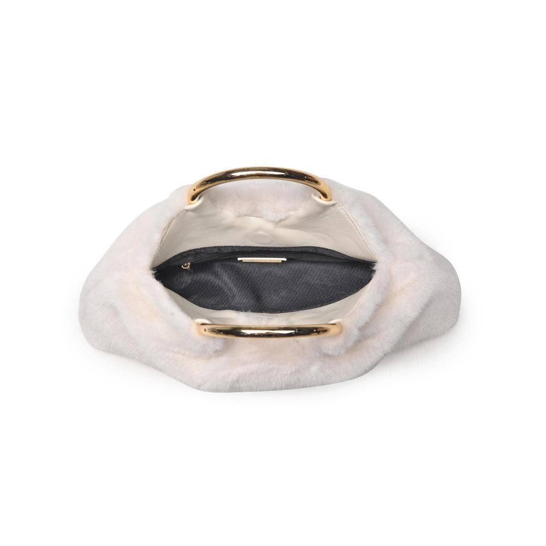 MiMi Wholesale - Wholesale Clutch Bag - Women's - 28823F Faux Fur Clutch Bag With Ring Handle6