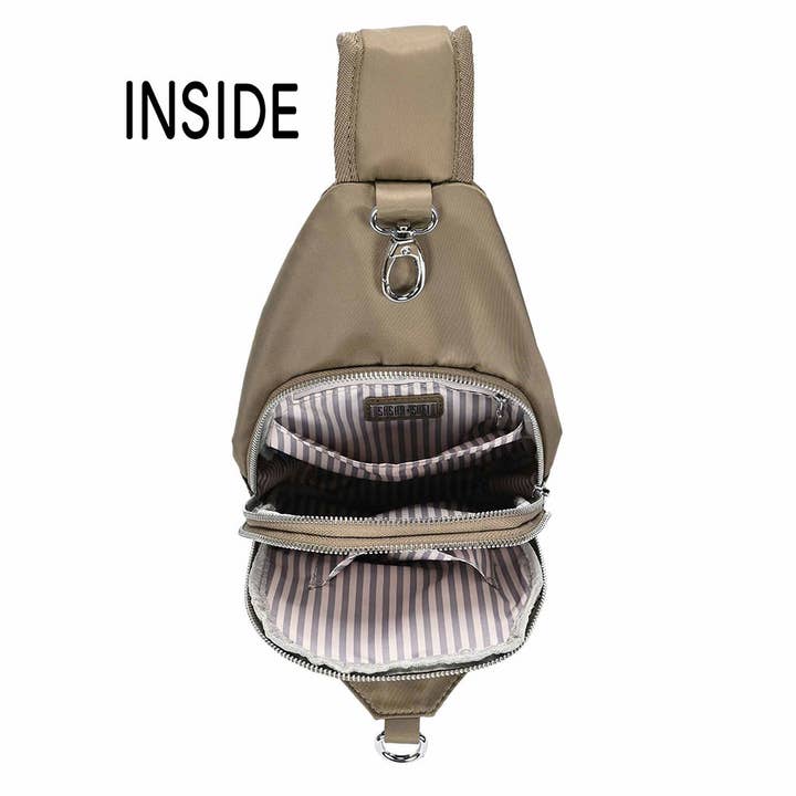 Sensibling Corp. - Wholesale Crossbody Bag - Women's - Adjustable Strap and Zipper Pockets Sleek Sling Backpack4