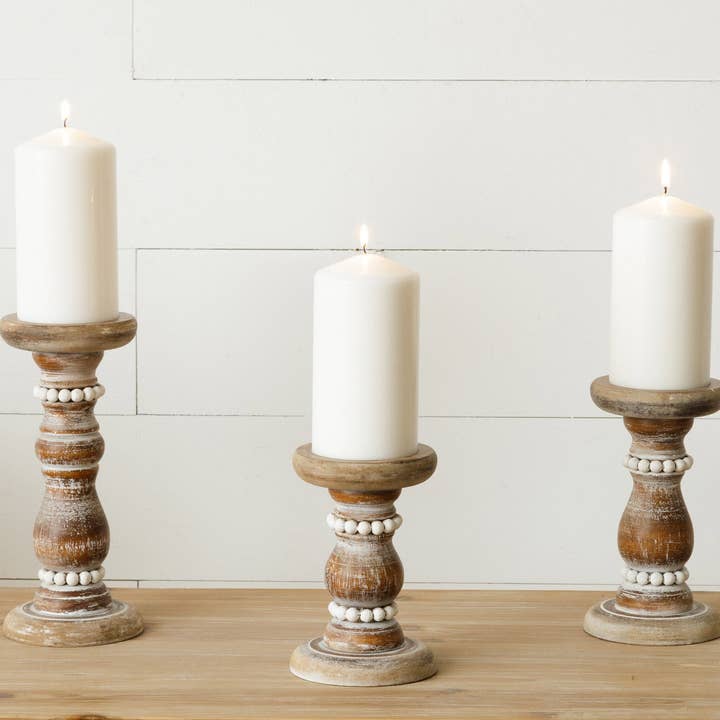 Pärlade Ljuslyktor (Set Om 03) för wholesale av Audrey's Home & Gift