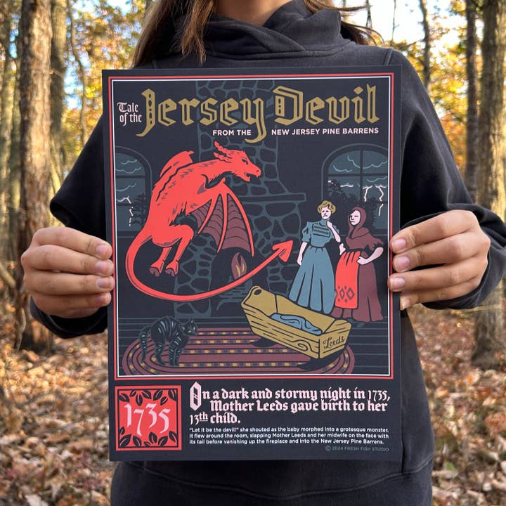 Fresh Fish - Wholesale Art Print - Birth of the Jersey Devil from the NJ Pinelands Print/Poster