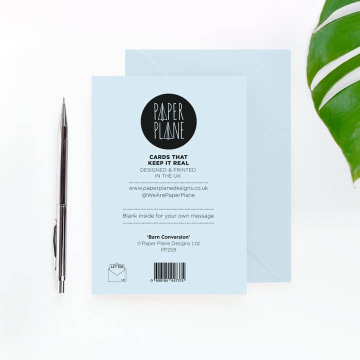 Paper Plane – wholesale Everyday greeting card – Were You Born In A Barn Conversion - Funny Parent Card2