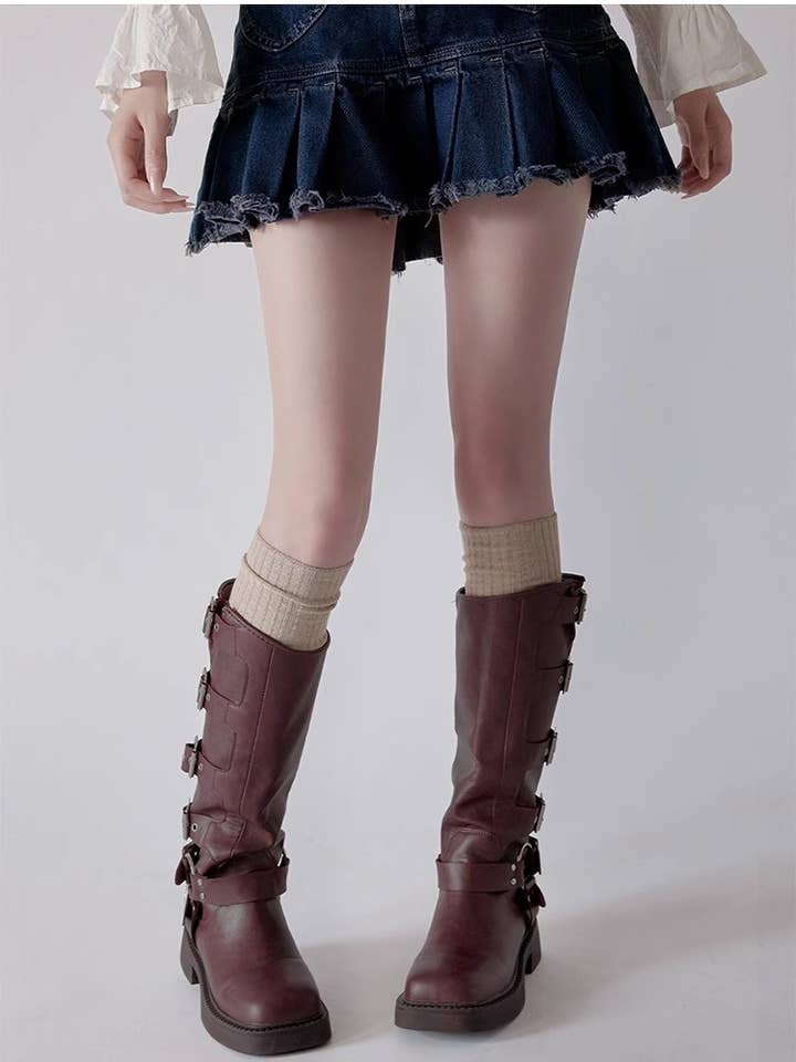 LadyJuneAccessories - Wholesale Socks – Women's - Ribbed Knit Over-the-Knee Socks – Korean Winter Essentials6