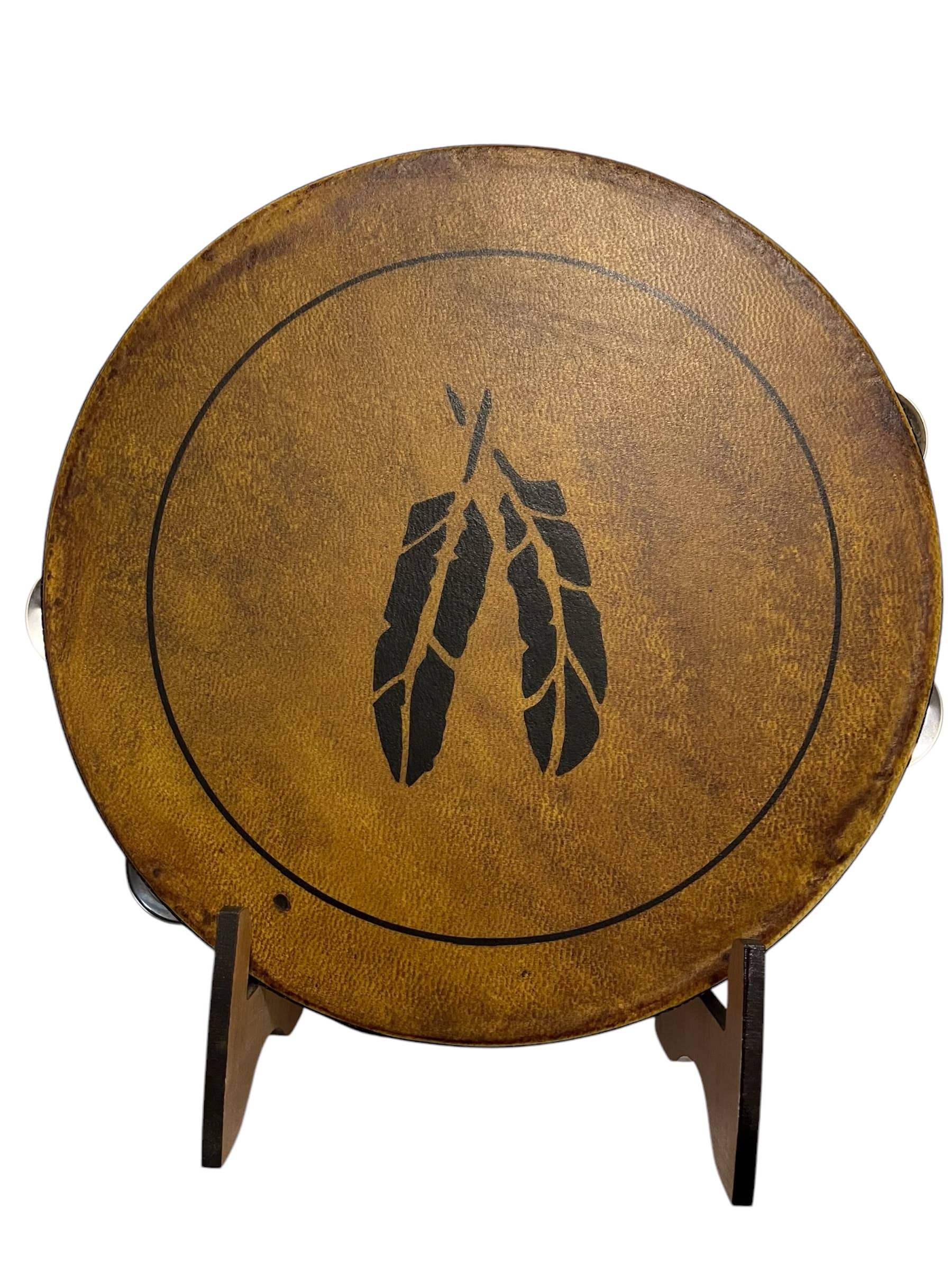 inRhythm - Vendita all'ingrosso Scultura - Tamburello Feathers da 10" con espositore illuminato opzionale2