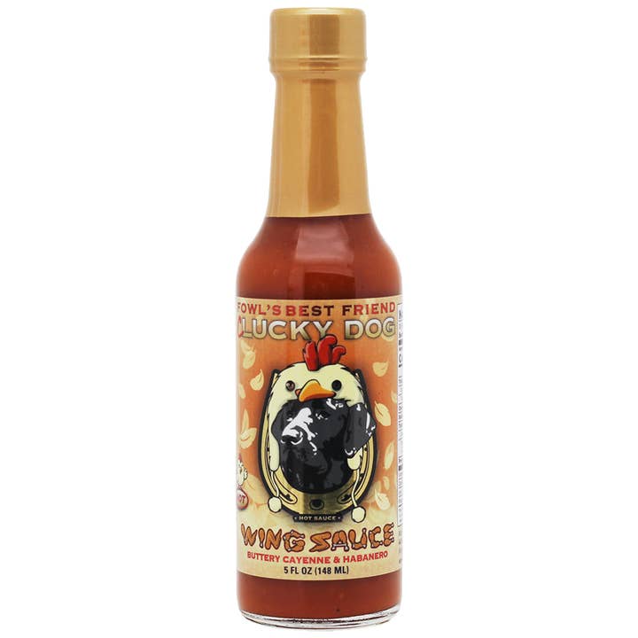 Clucky Dog - Buttery Cayenne Habanero Wing Sauce for wholesale by Lucky Dog Hot Sauce