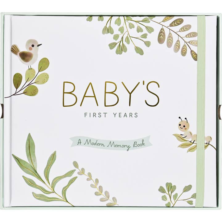 Peter Pauper Press - Wholesale Memory Book - Kids & Baby - Baby's First Years: A Modern Memory Book with Keepsake Box
