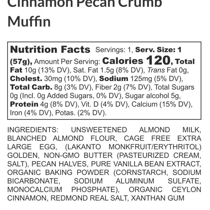 Butter Baked Cake Co - Wholesale Cake - Sugar-Free Cinnamon Crumb Muffin3