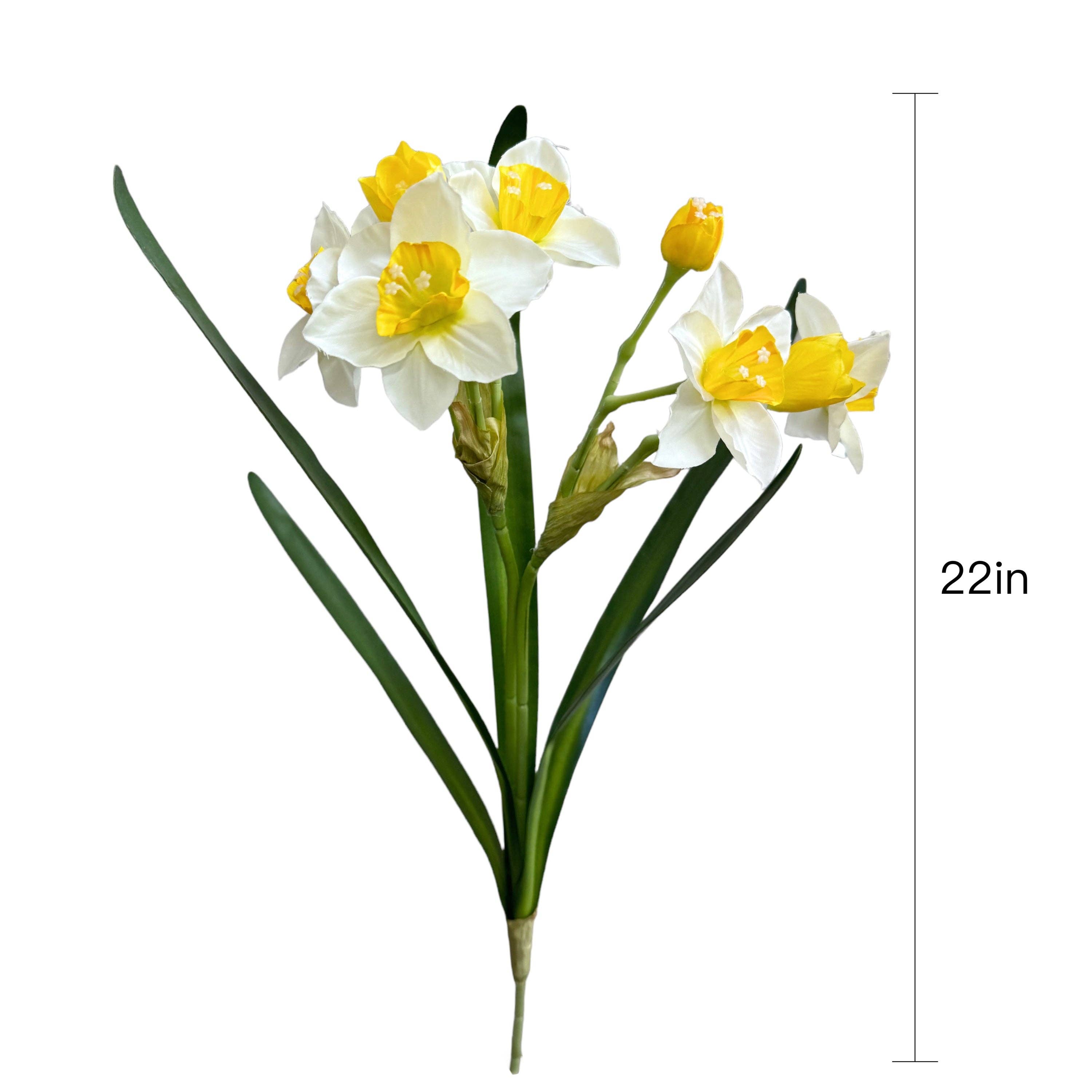 Sun Decorer - Wholesale Artificial Flowers - Flexible Artificial Daffodil Stem, 22 Inches3