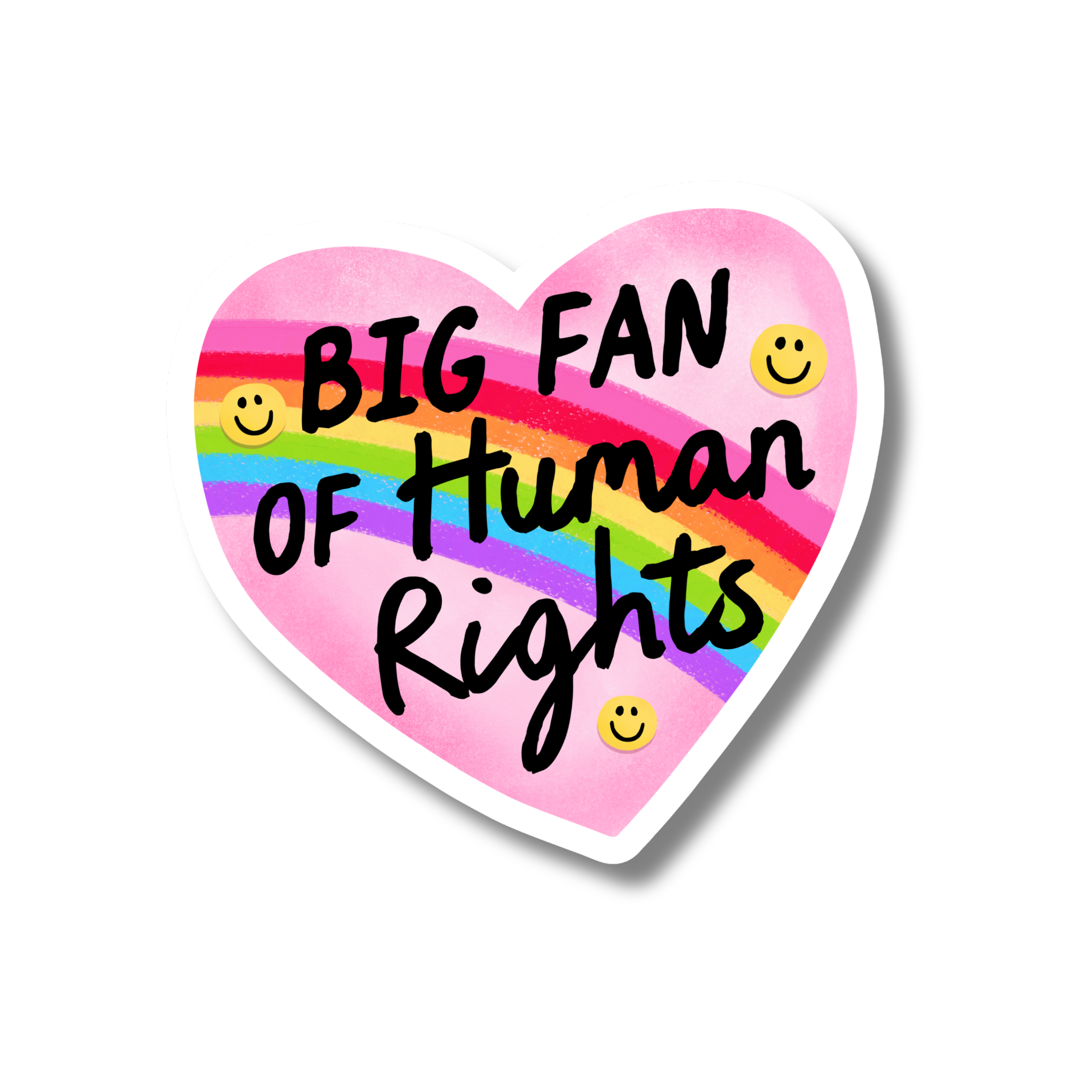 PartyHappier - Wholesale Sticker - Big Fan of Human Rights Vinyl Sticker1