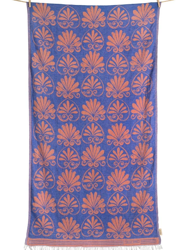 STRANDTUCH AKROKERAMO PARL.BLUE & CORAL für den Großhandel von AELIA ANNA