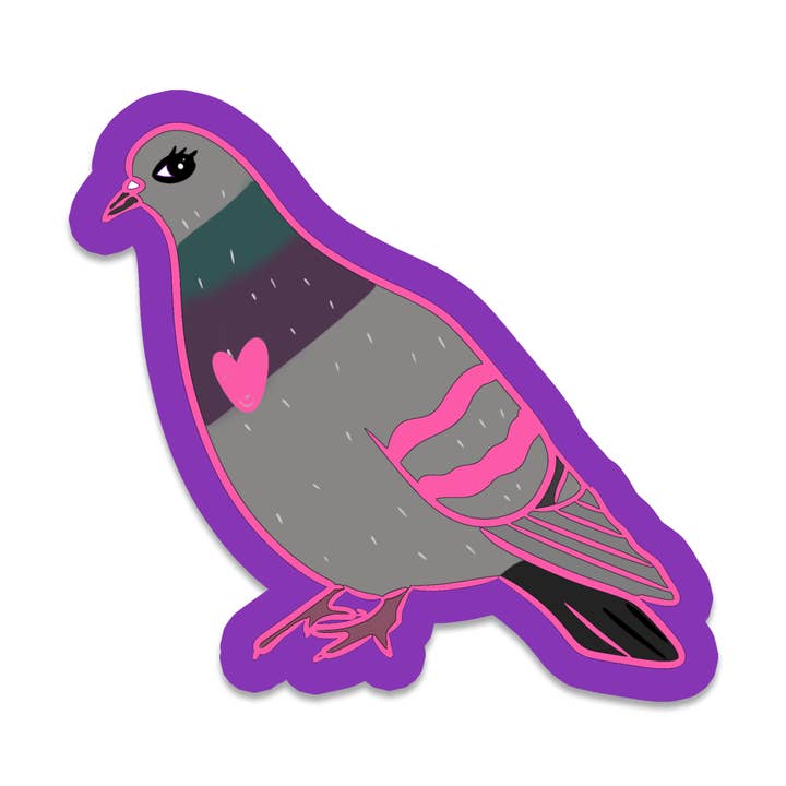 Girl Pigeon Vinyl Decal | Animal | Waterproof Sticker | 3" for wholesale by Rebel and Siren Stickers