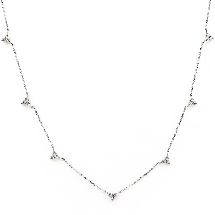 CZ Diamond små trianglar Choker halsband för wholesale av KIKICHIC