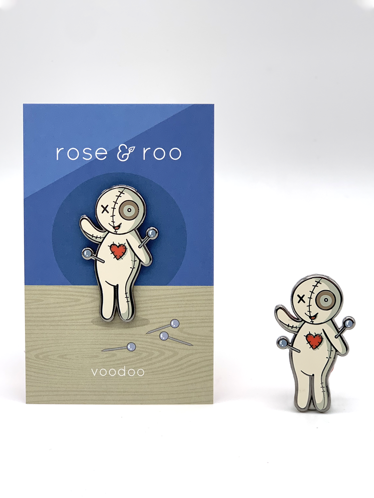 rose & roo - Wholesale Lapel Pin/Button - Voodoo Enamel Pin1