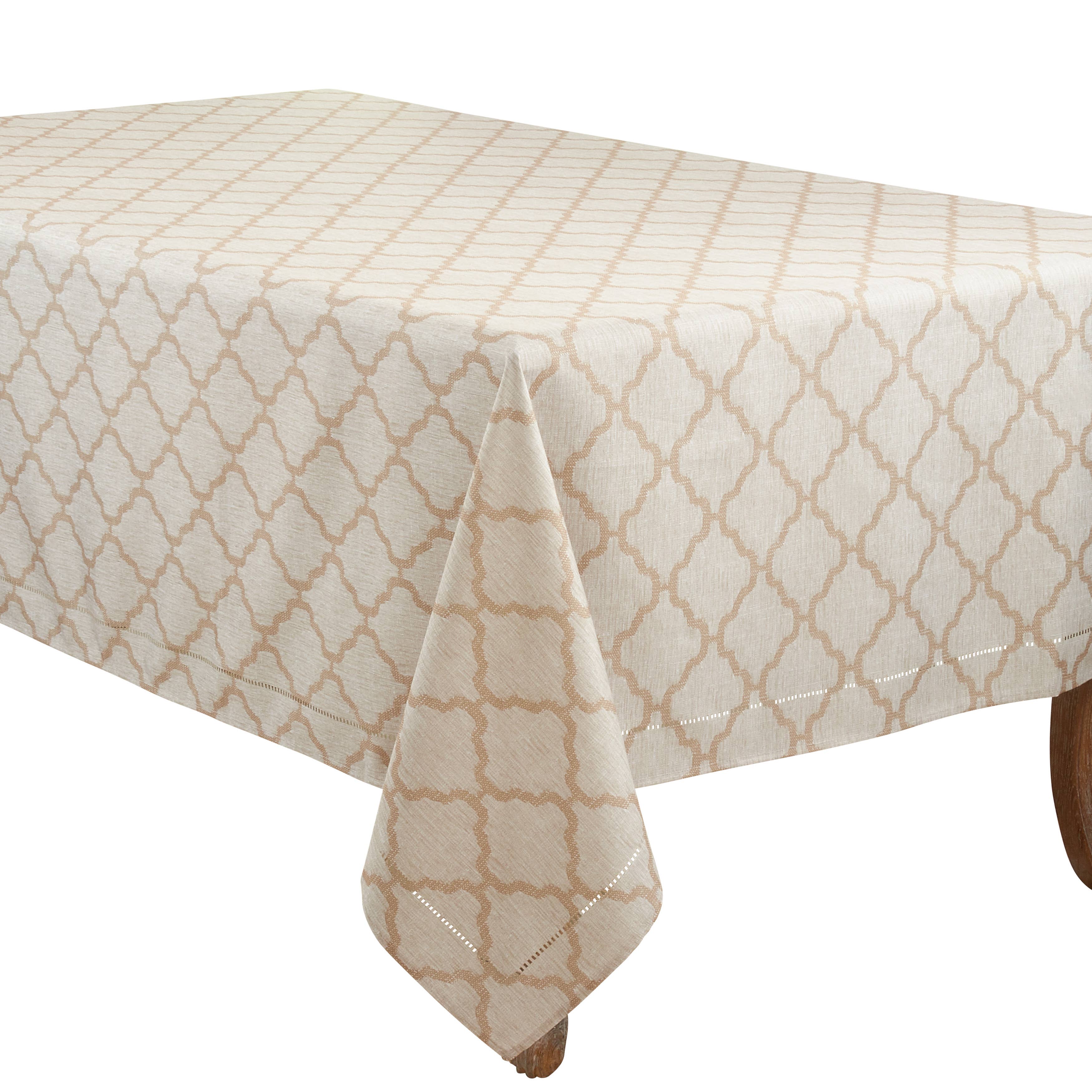 Saro Lifestyle - Wholesale Tablecloth - Moroccan Laser-Cut Hemstitch Tablecloth9