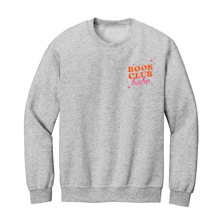 Book Club Babe Embroidered Sweatshirt for wholesale by Viv&Lou