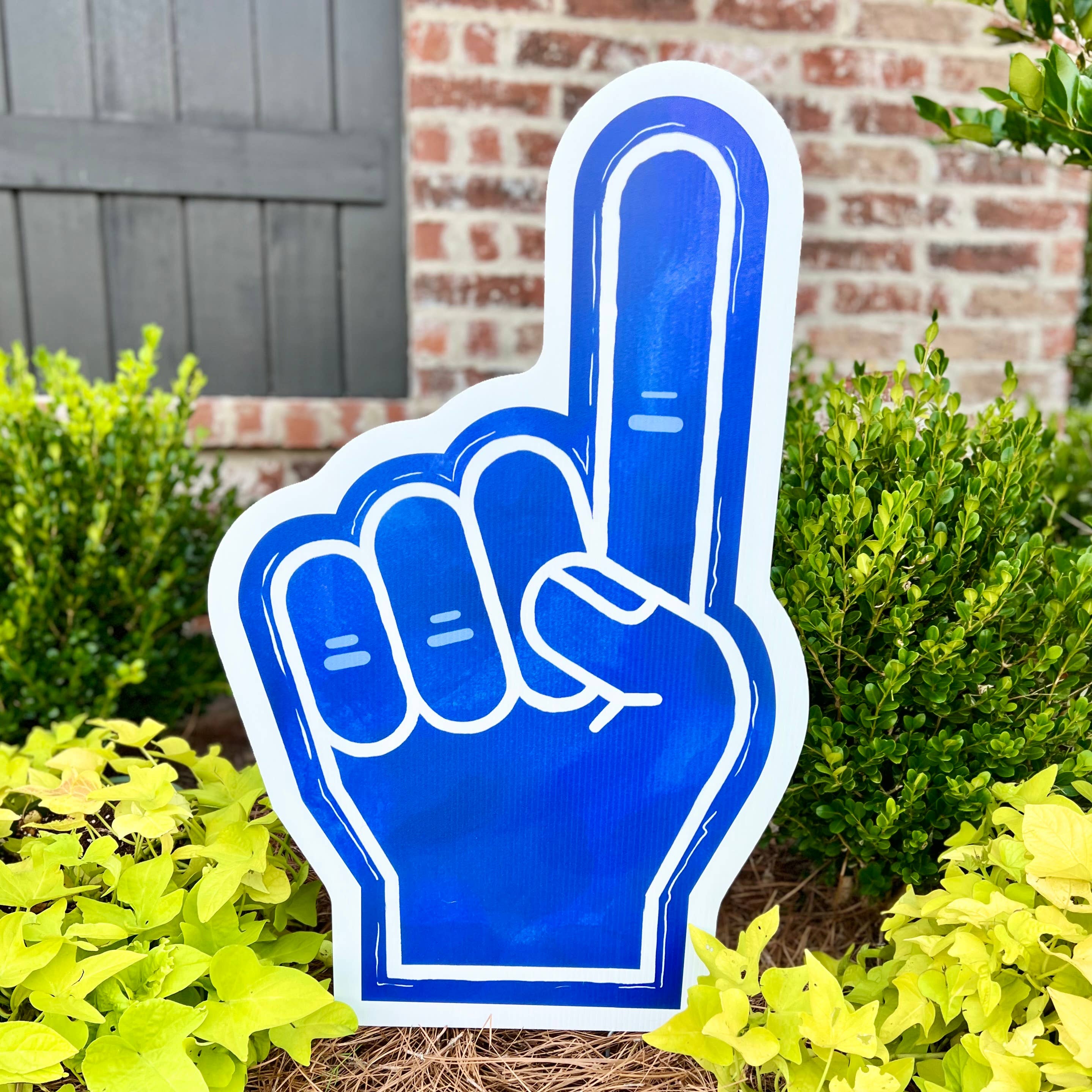 Songbird Grove Collection - Wholesale Garden/Lawn Stake - Customizable Blue Foam Finger Garden Stake0