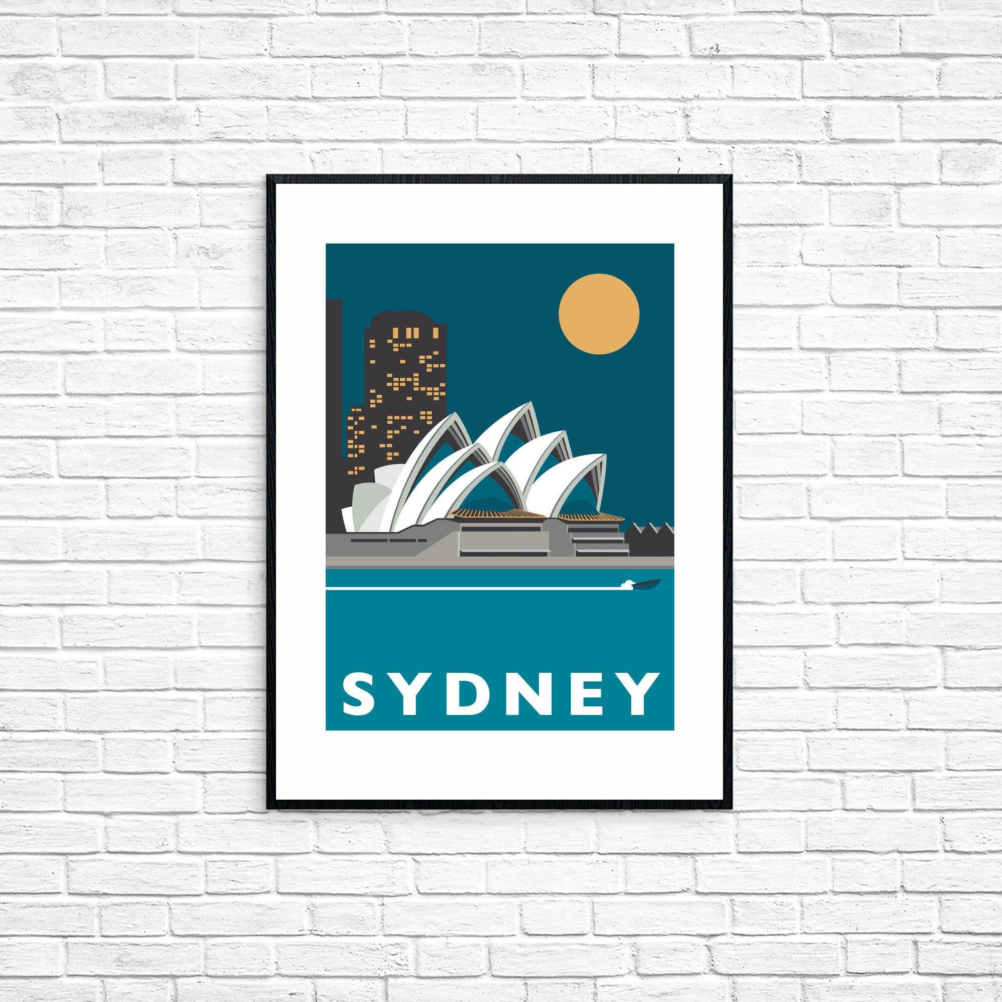 Rebecca Pymar - Wholesale Art Print - SYDNEY Travel Poster Print1