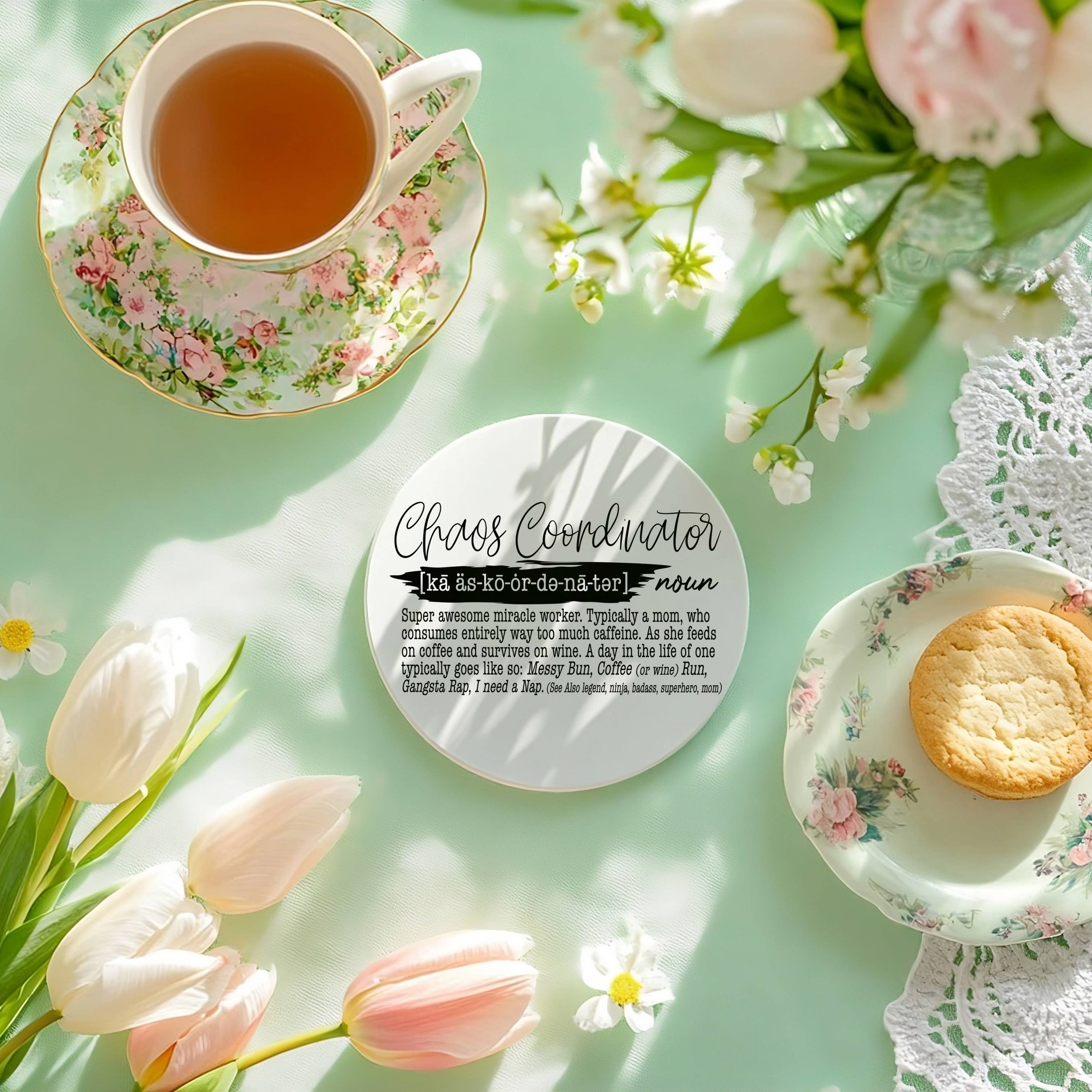 Gia Roma - Wholesale Onderzetters - Unieke cadeaus voor hem + haar grappige, keramische onderzetter humorsets55