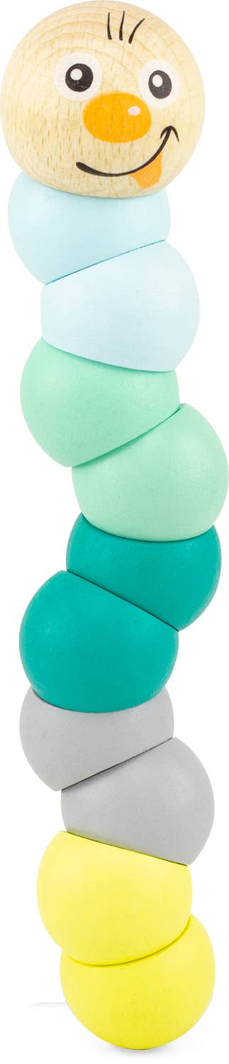 Ulysse Couleurs d'Enfance – wholesale Träleksak - Barn – Maskar i pastellfärger (set om 12)1