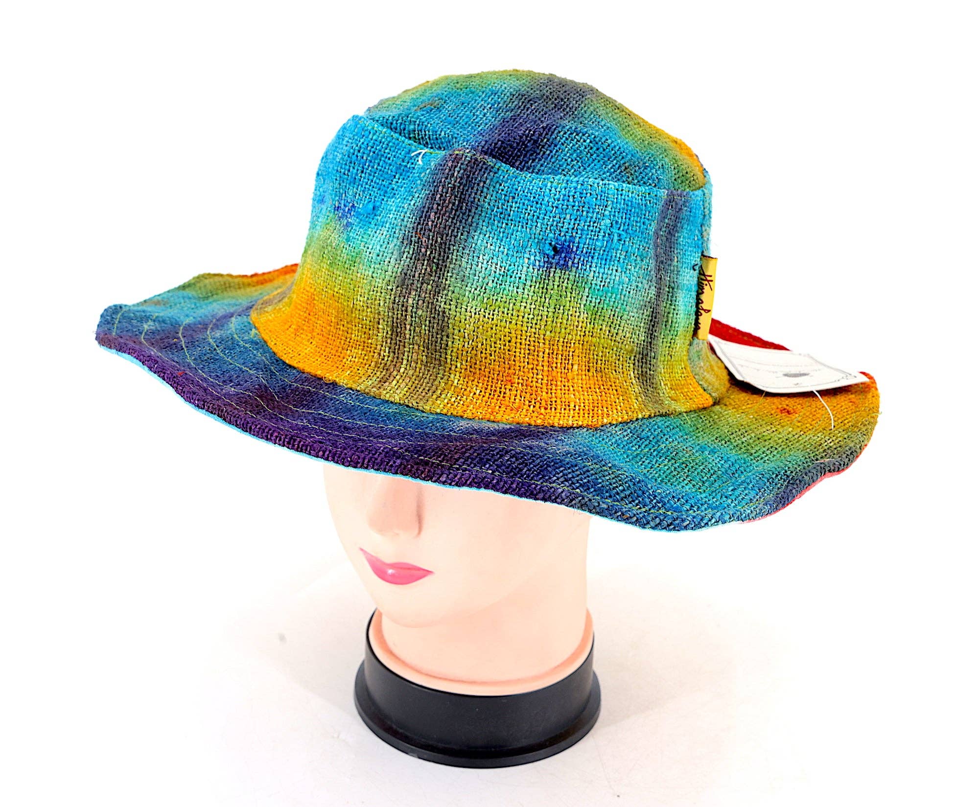 Himalaya Handmade - Vente Bob – femme - Chapeau bohème hippie tie-dye fait main à 100% chanvre16