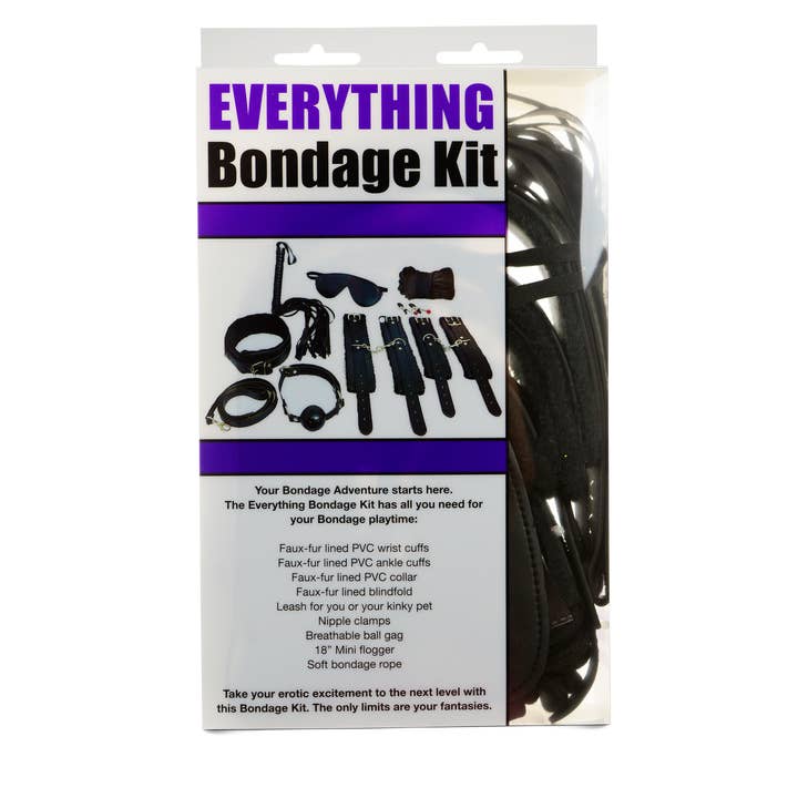 Bondage Kit - 12 Piece Everything Bondage Kit - Black for wholesale by Plesur Body Products