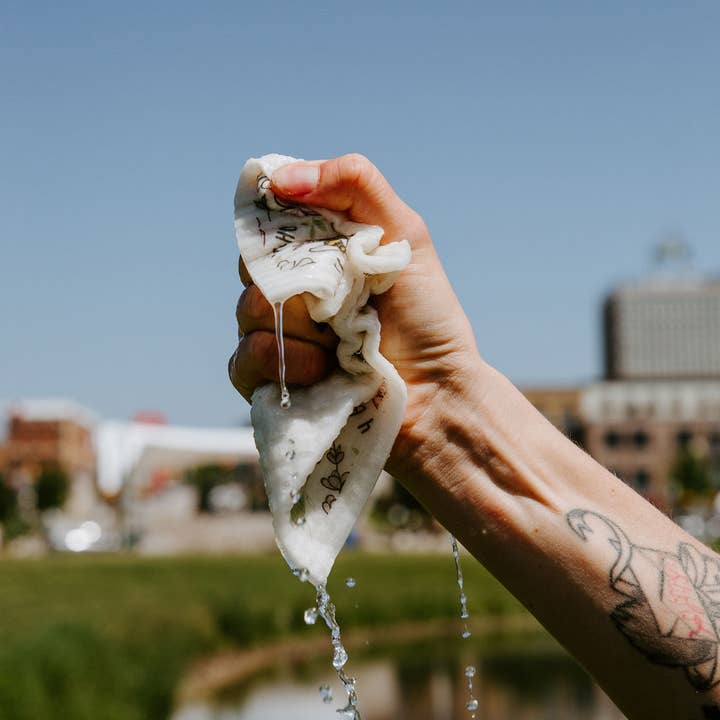 Oh Beehive: Eco Goods Co. - Wholesale Dishcloth - Daisy Days Swedish Dishcloth3