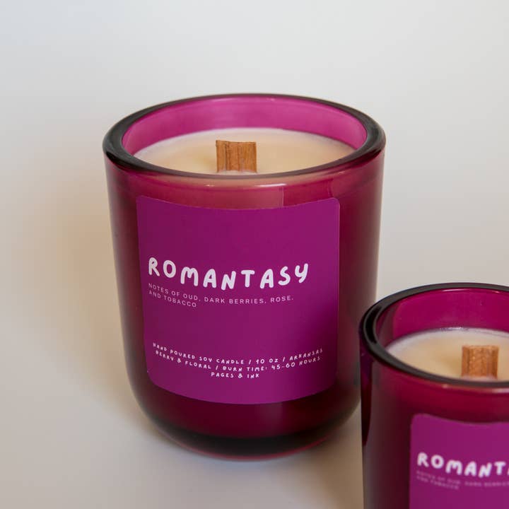 Pages and Ink - Wholesale Jar/Filled Candle - Romantasy: Berries & Tobacco Candle13