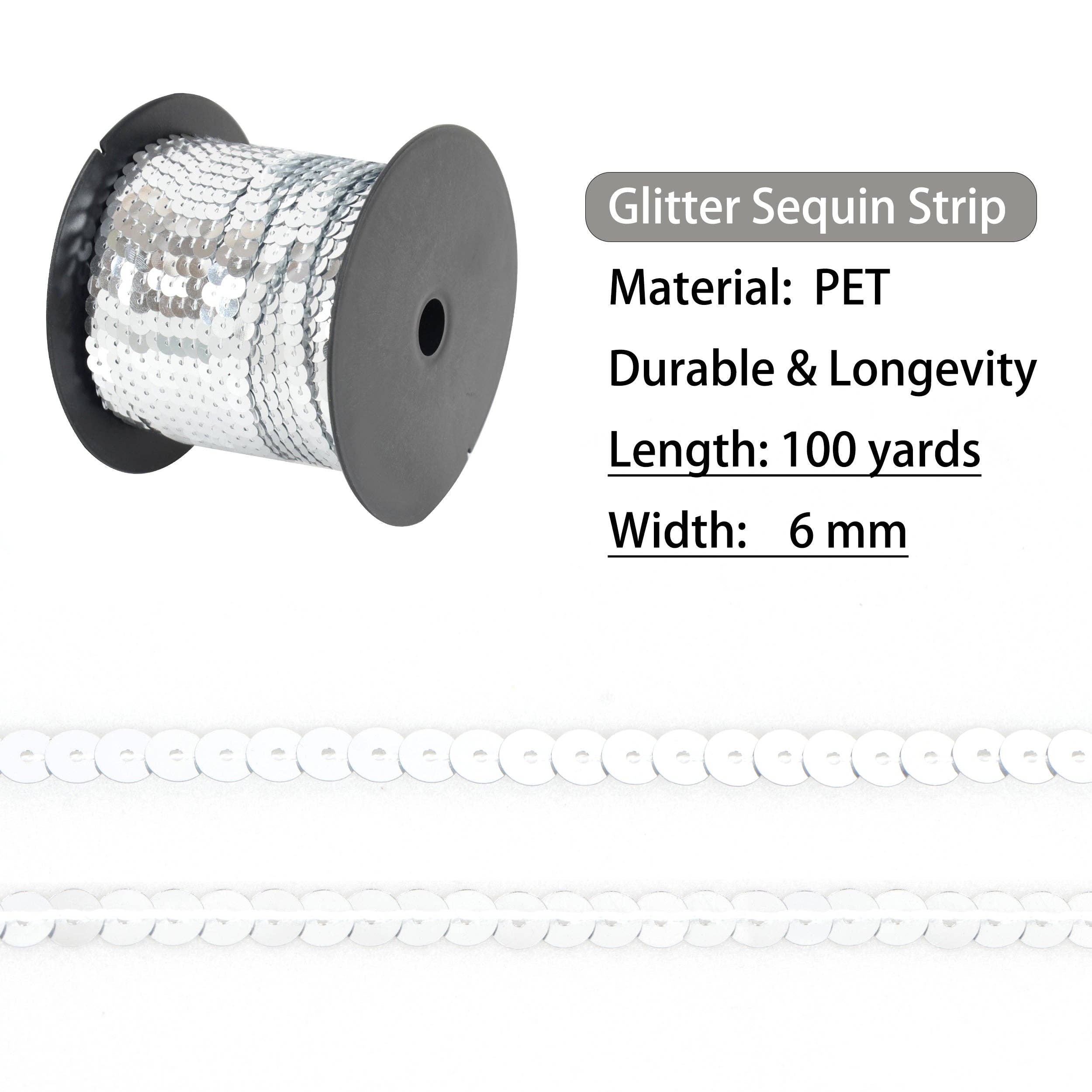 AK Brand - Venta al por mayor Material para manualidades - Tira de Lentejuelas Planas 6mm Lentejuela Metálica Adorno de Lentejuelas30