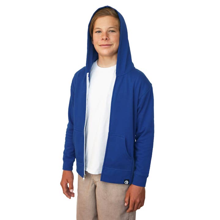 Royal Blue Kids' Hero Hoodie Lite for wholesale by Quikflip Apparel