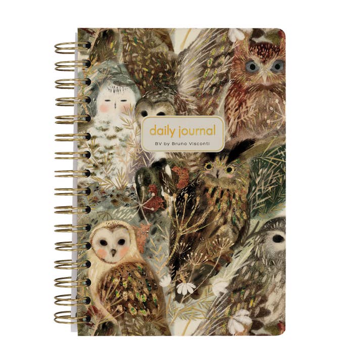 A5 ArtPlanner Spiral Weekly Diary - Owls for wholesale by BV by Bruno Visconti