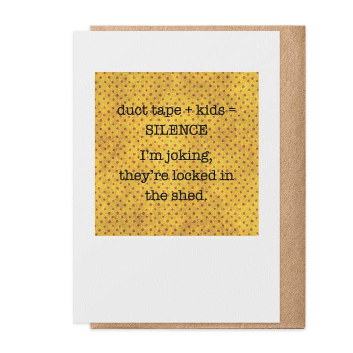 Duct Tape - Greeting Card for wholesale by Paisley & Parsley