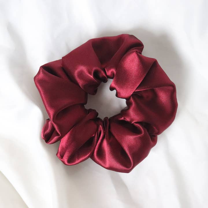 Tana’s Scrunchies - Wholesale Scrunchie - Women's - Garnet Satin Scrunchie